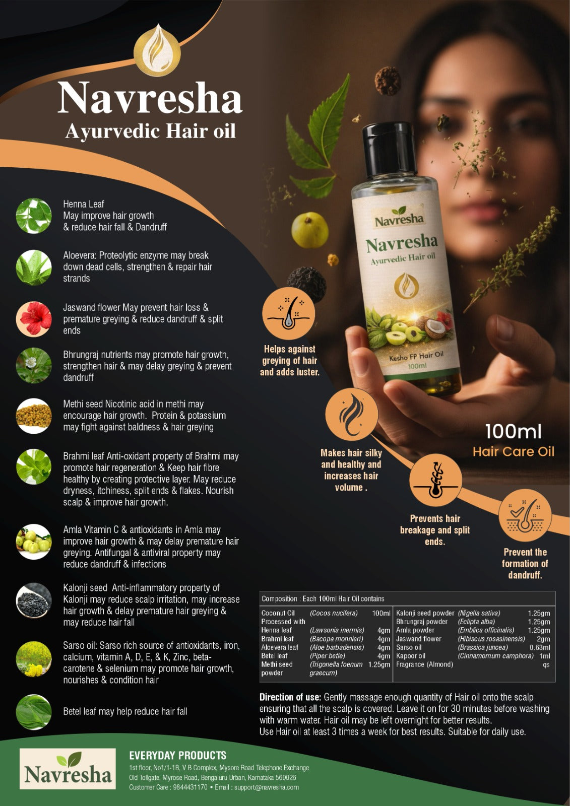 Navresha ayurvedic hair oil