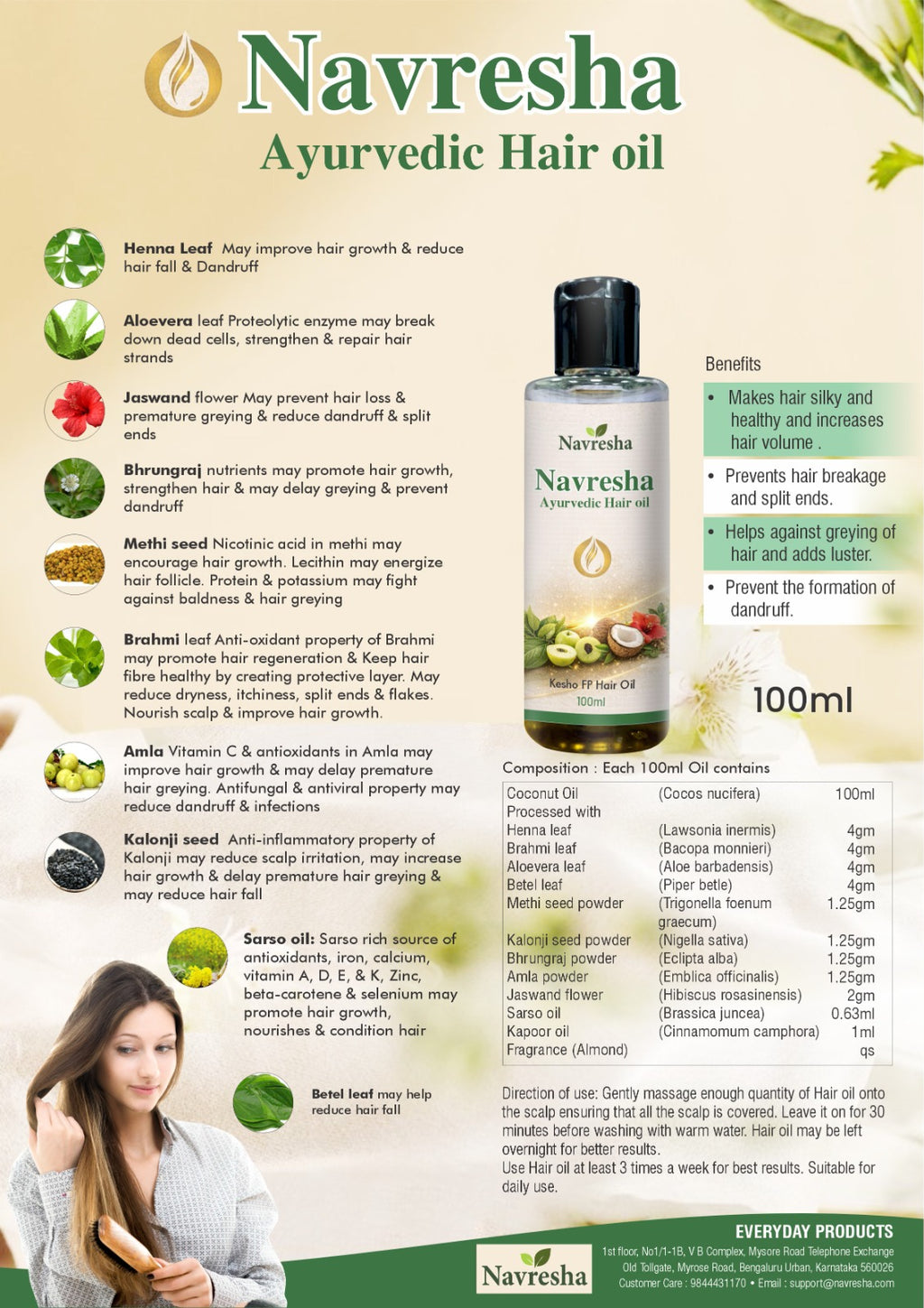 Navresha ayurvedic hair oil